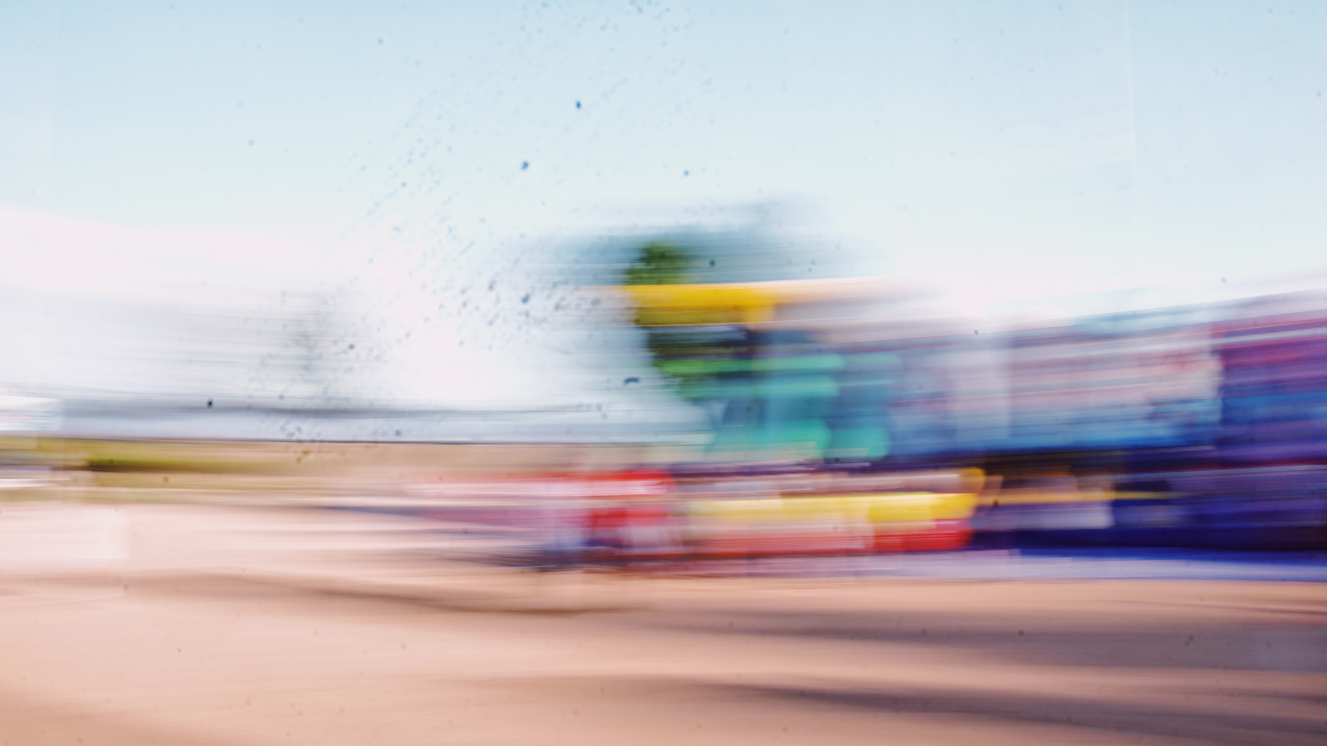 Distorted airport image